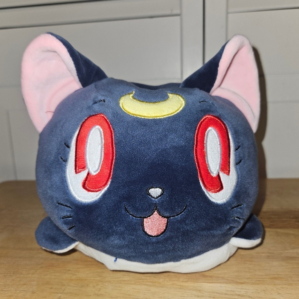 Sailor Moon Reversible Luna and Artemis Plush Black White Cat Anime Toy